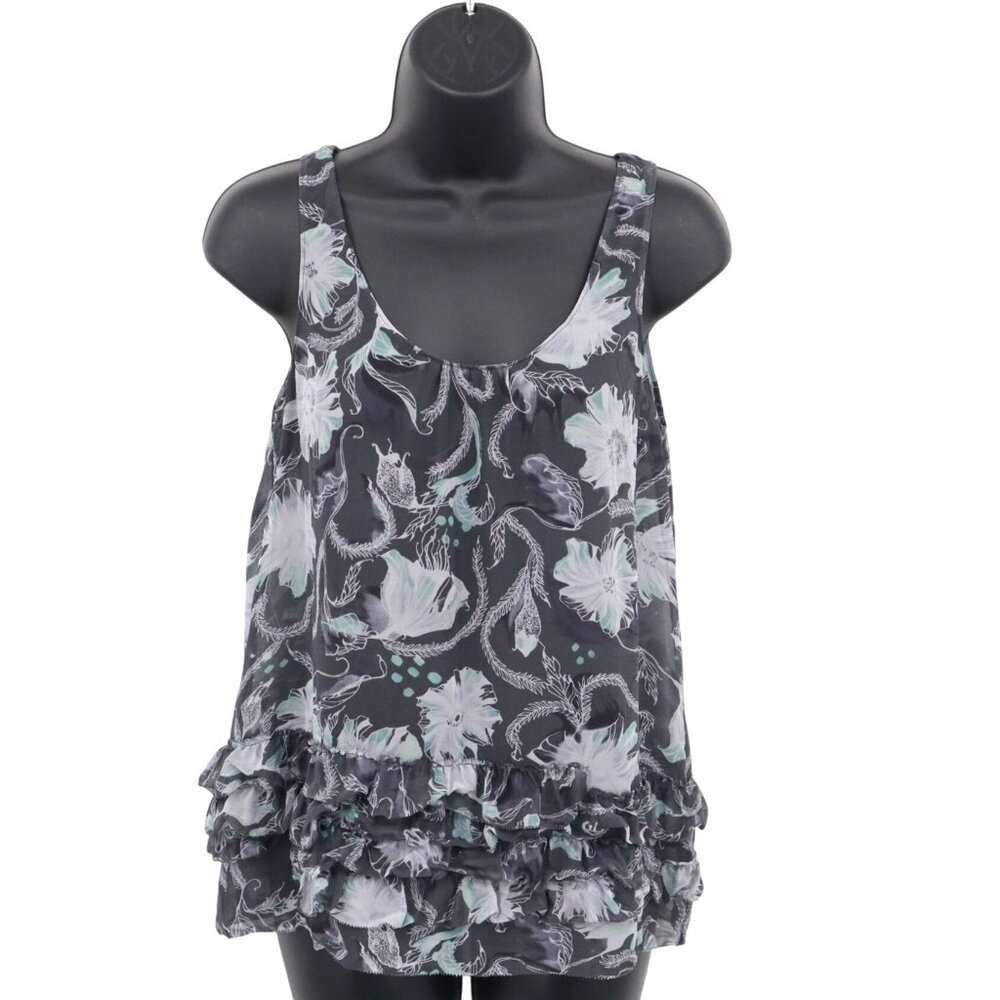 Eliot Silk Tank Top Women XS Black Boho Romantic Dark Feminine Whimsigoth Witchy